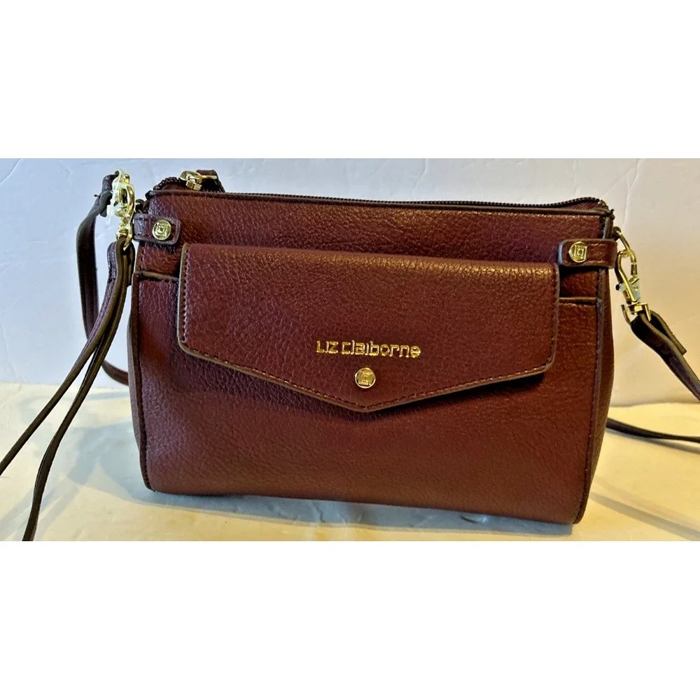 Liz‎ Claiborne Alisia Convertible Clutch Dark Wine